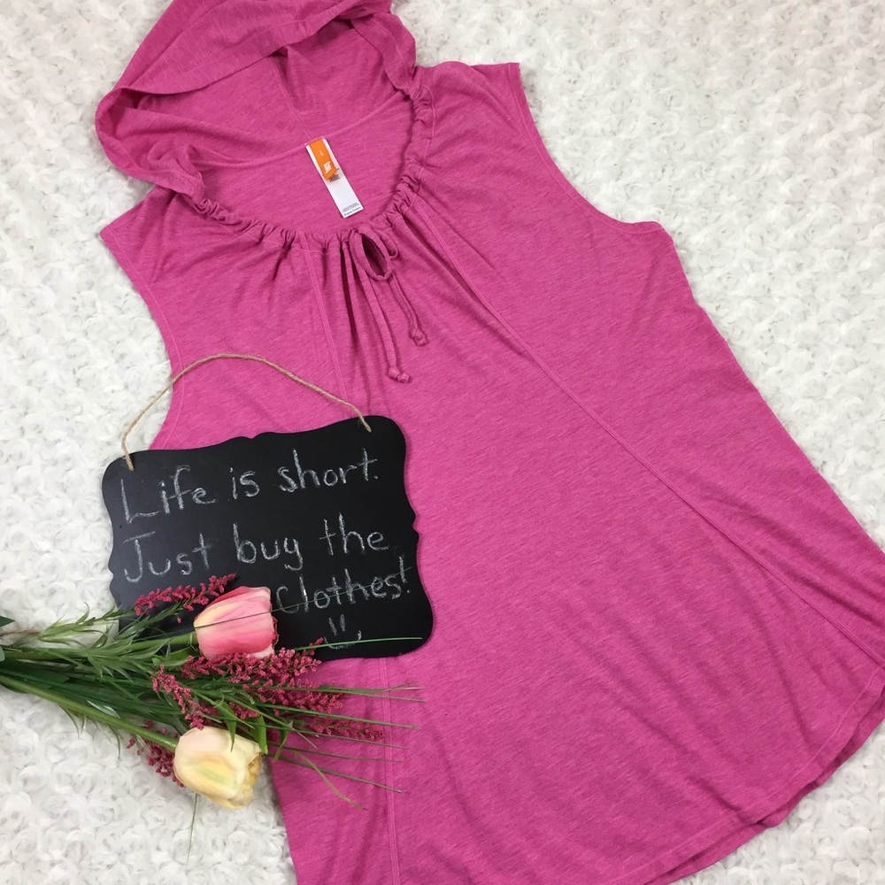 Lucy pink hooded athletic top